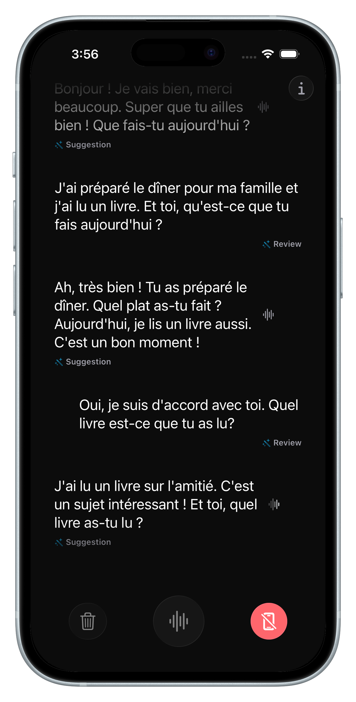 A French conversation in Parlez-Vous
